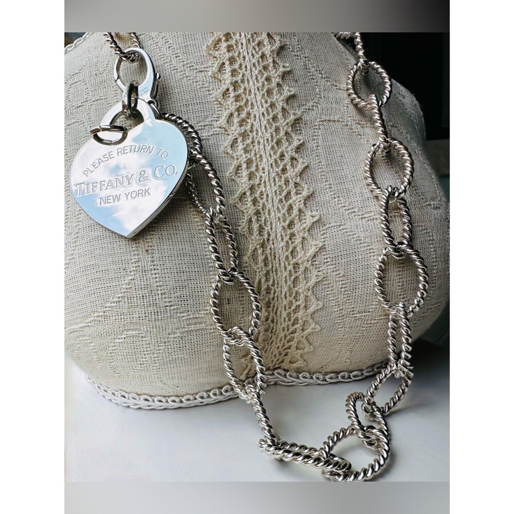 Tiffany & Co. Twist Oval Link Chain Necklace, Silver, 18.5 inch